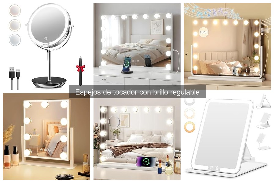 Alternativas a espejos de tocador con brillo regulable