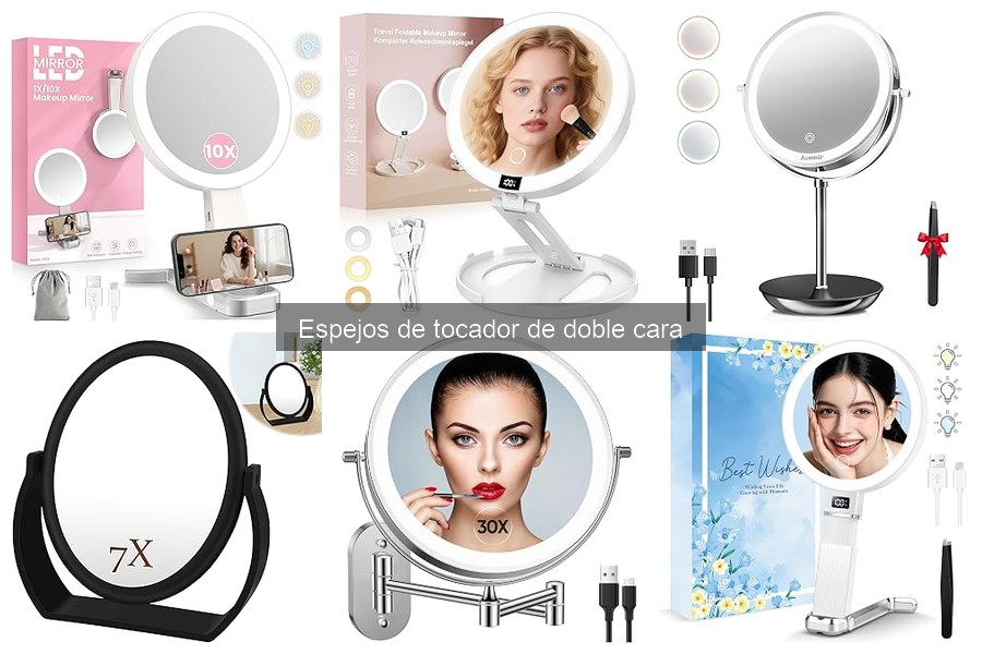 Alternativas a espejos de tocador de doble cara