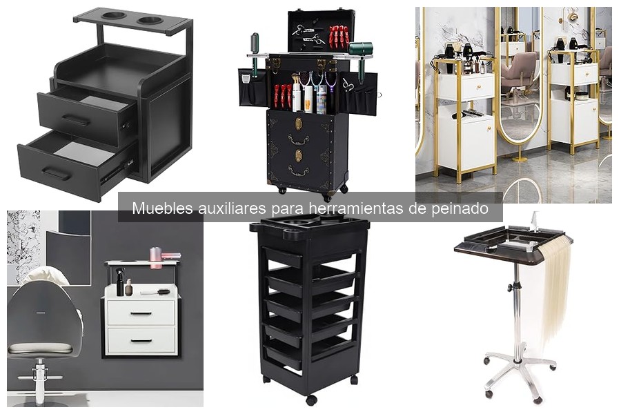 Cómo organizar herramientas de peinado en un mueble auxiliar