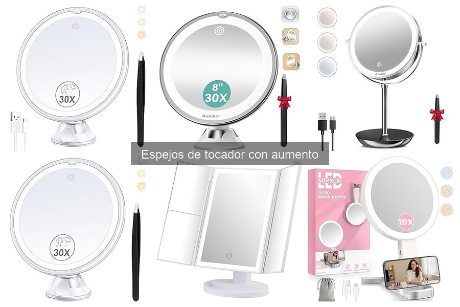 Cómo usar un espejo de tocador con aumento correctamente