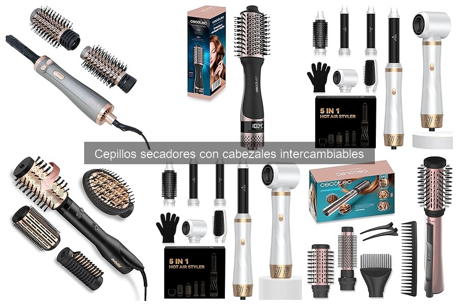 Cómo utilizar cepillos secadores con cabezales intercambiables