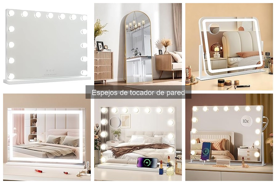 Comparativa: Espejos de tocador de pared con y sin luz LED