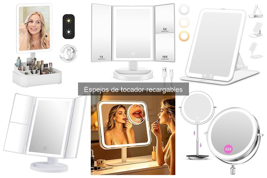 Comparativa: Espejos de tocador recargables vs. convencionales