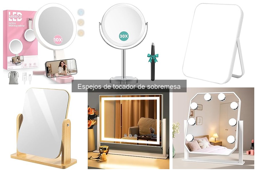 Dónde comprar espejos de tocador de sobremesa con ofertas