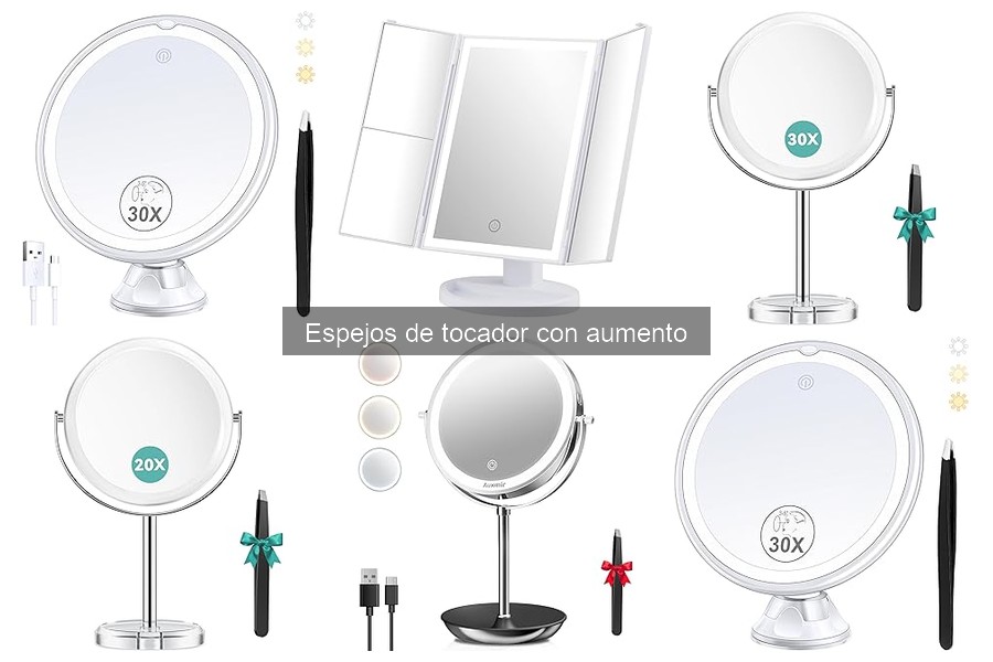 Espejos de tocador con aumento para viajar: opciones portátiles