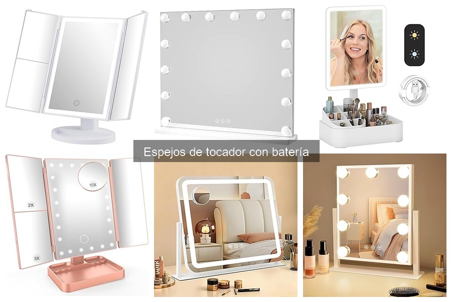 Espejos de Tocador con Batería para Viajes: Portabilidad y Luces