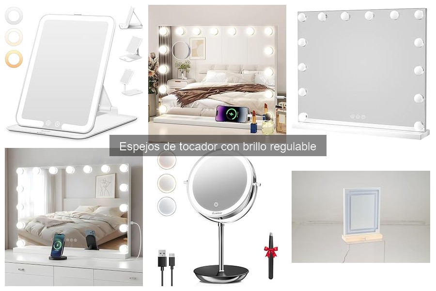 Espejos de tocador con brillo regulable: características y beneficios
