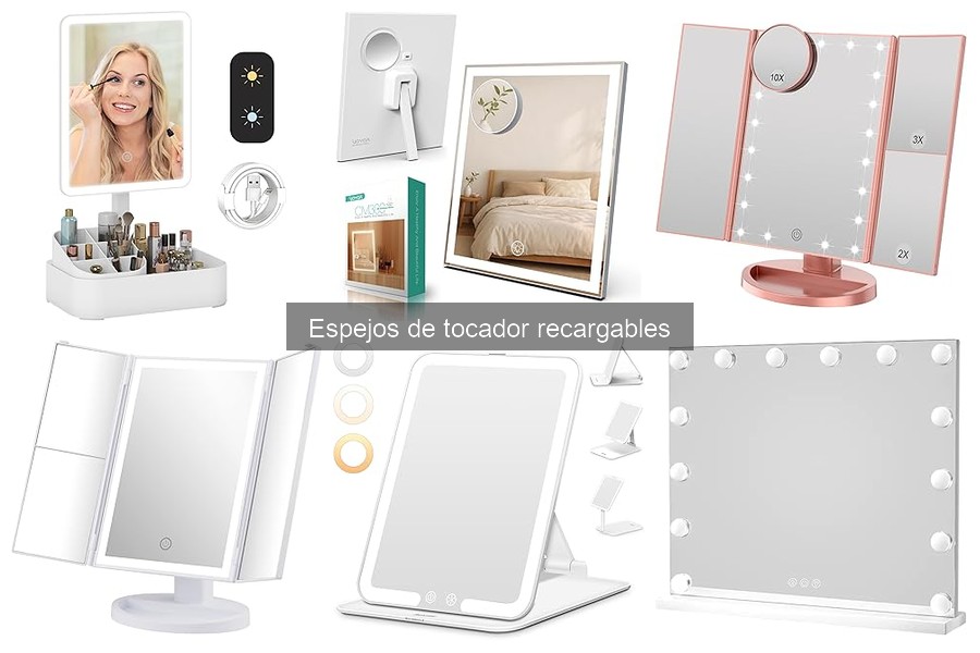 Espejos de tocador recargables: características y beneficios