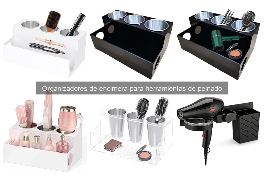 Instrucciones para instalar organizadores de encimera para peinado