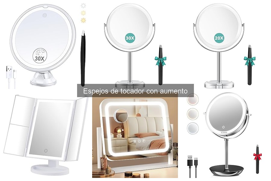 Mejora tu espejo de tocador con aumento: accesorios útiles