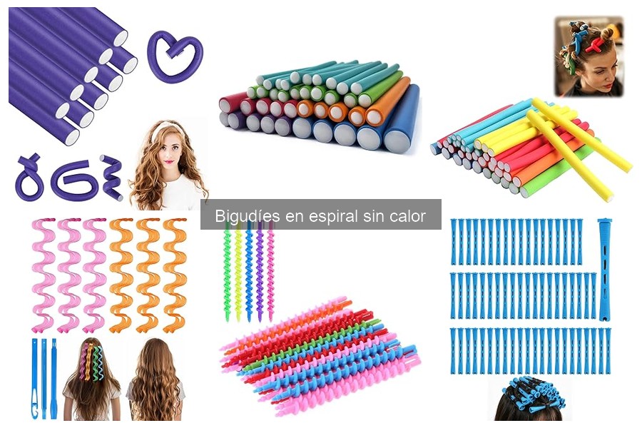 Mejores bigudíes en espiral sin calor para cabello rizado