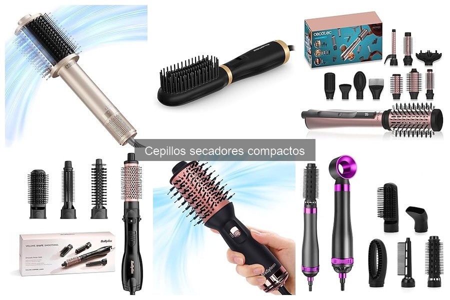 Mejores cepillos secadores compactos para pelo rizado