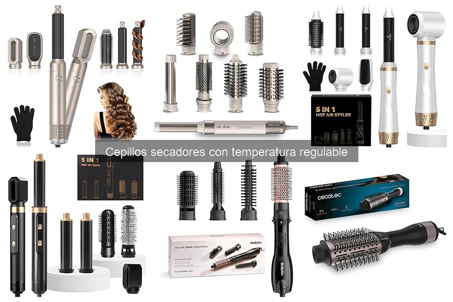 Mejores cepillos secadores con temperatura regulable para rizos