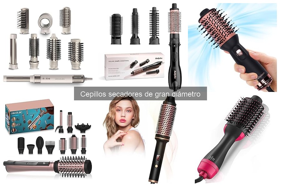 Mejores cepillos secadores de gran diámetro para cabello rizado