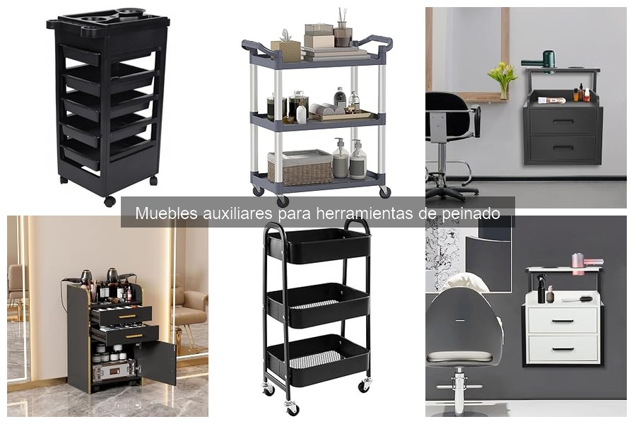 Muebles auxiliares para herramientas de peinado en espacios reducidos
