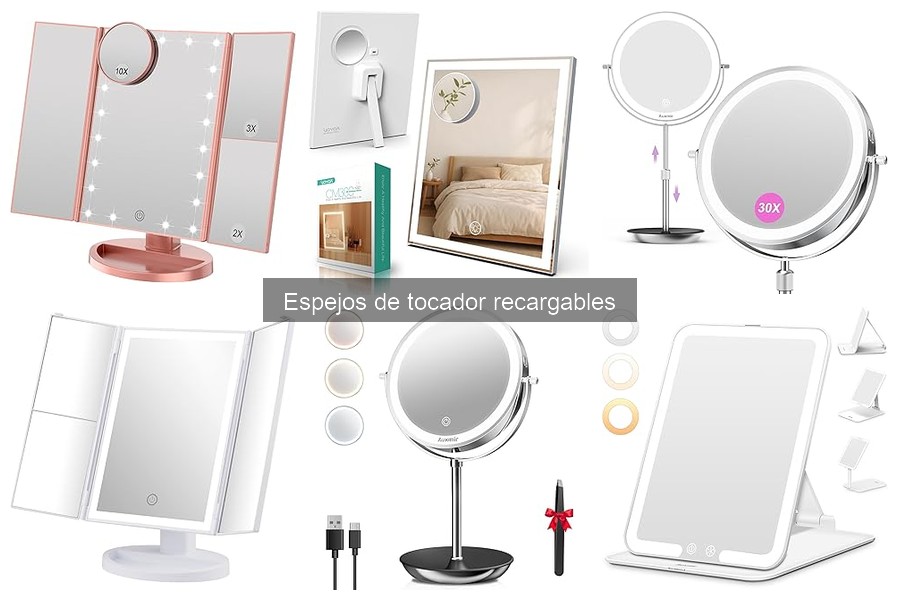 Opiniones sobre espejos de tocador recargables
