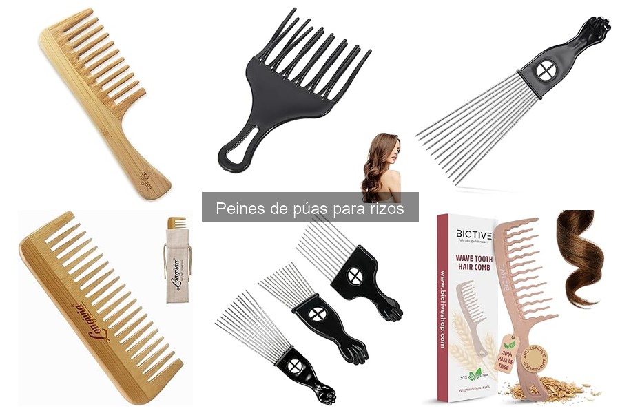 Peines de púas para rizos vs. otros tipos de peines