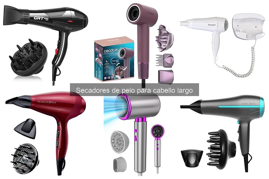Problemas comunes al usar secadores de pelo en cabello largo