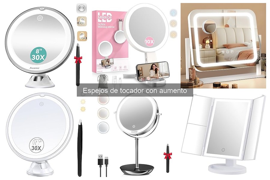 ¿Qué es el aumento en un espejo de tocador?