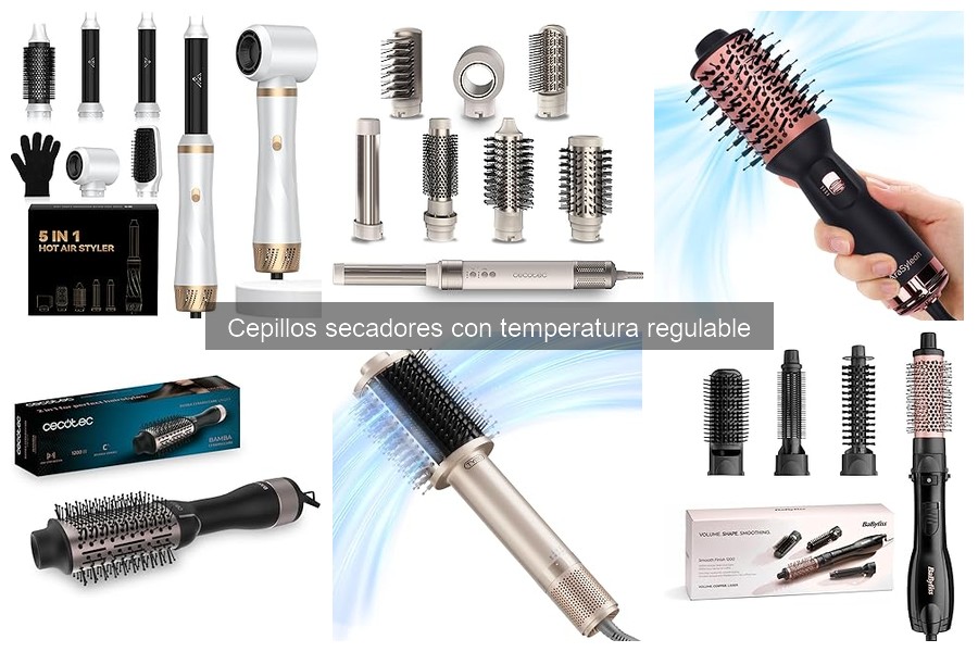 ¿Qué es un cepillo secador con temperatura regulable?