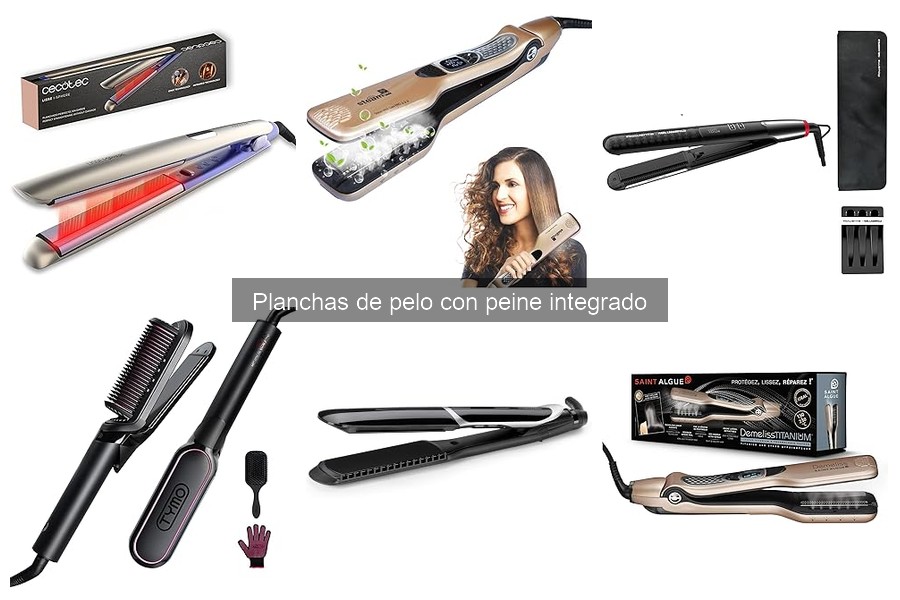 ¿Qué tipo de cabello se beneficia de planchas con peine integrado?