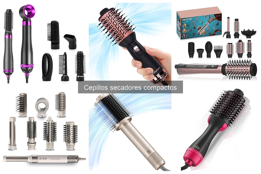 ¿Son los cepillos secadores compactos para todos los cabellos?
