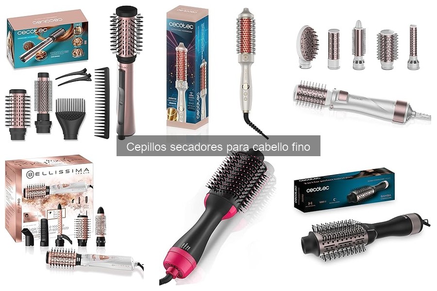 Tiempo de secado promedio con cepillo secador para cabello fino