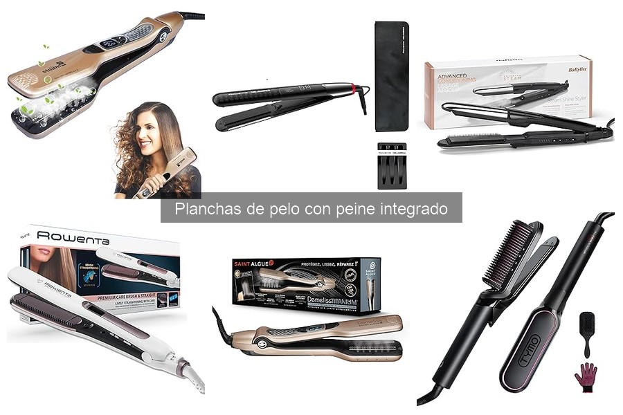 Tiempo para alisar el cabello con planchas con peine integrado
