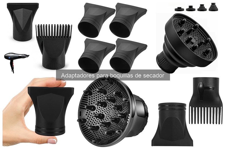Tipos de adaptadores para boquillas de secador de cabello