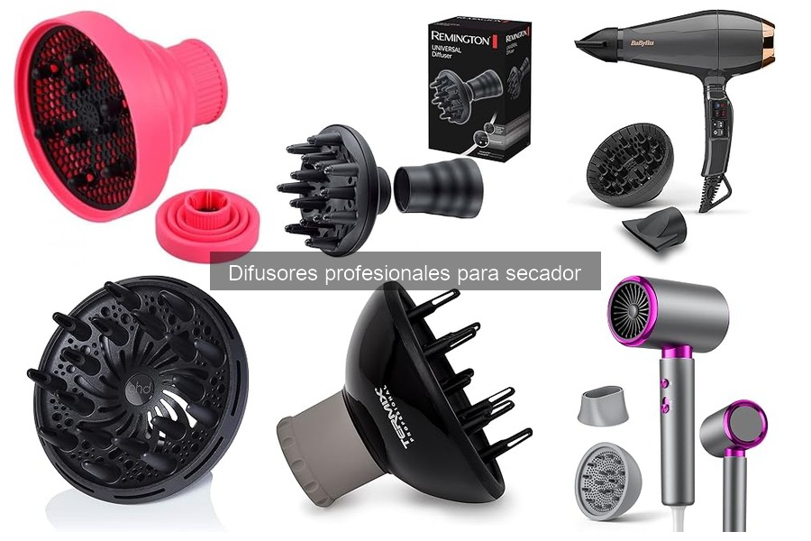 Tipos de difusores profesionales para secadores de pelo