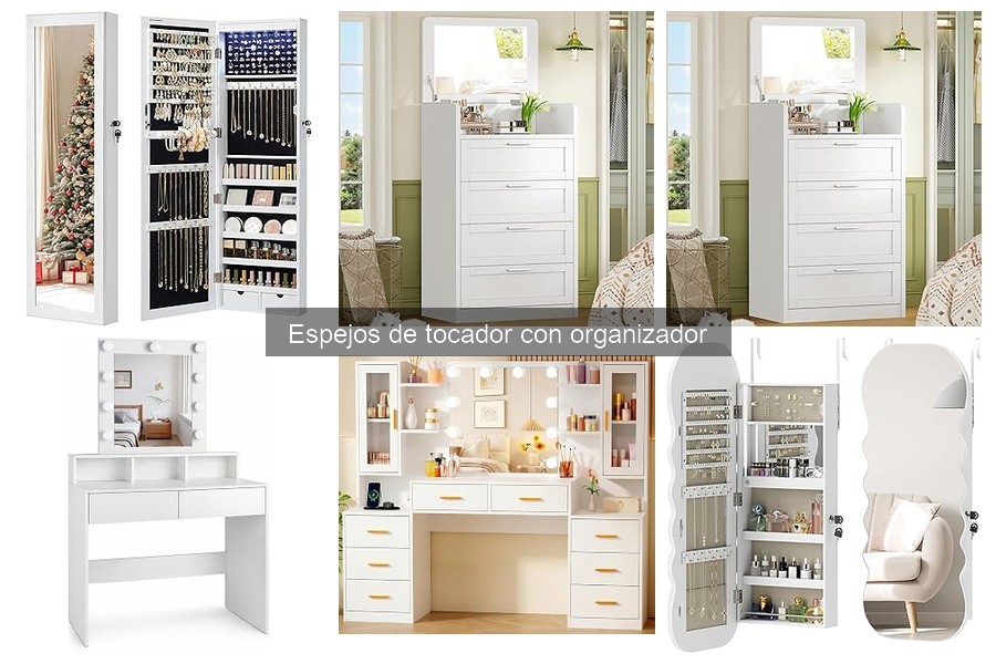 Tipos de Espejos de Tocador con Organizador para tu Hogar