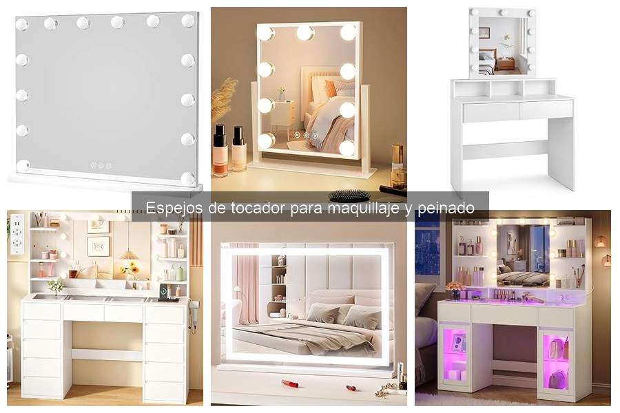 Tipos de espejos de tocador para maquillaje y peinado