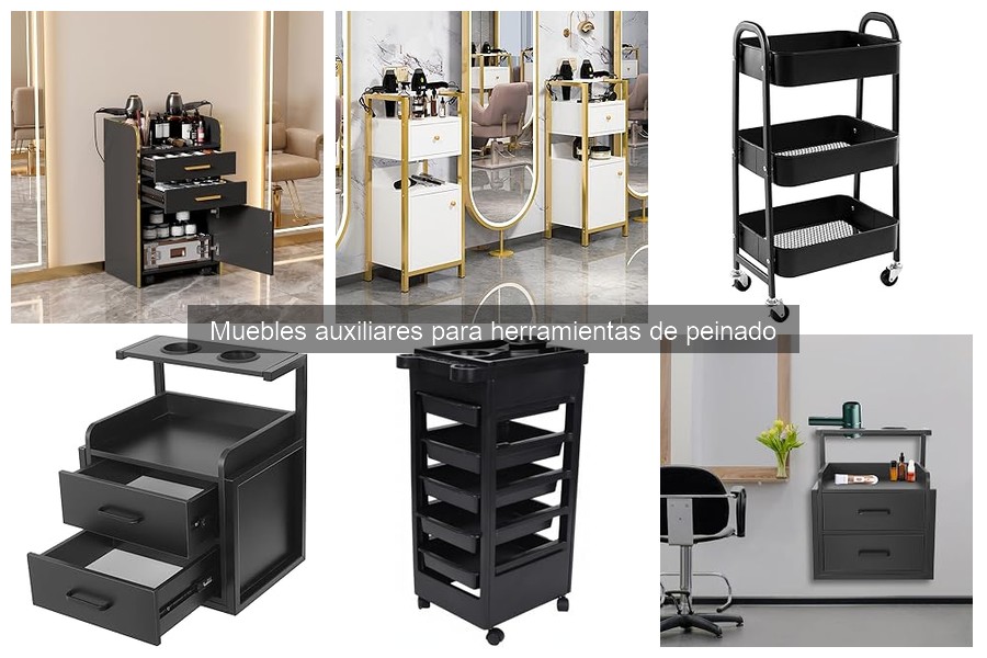 Tipos de muebles auxiliares para herramientas de peinado