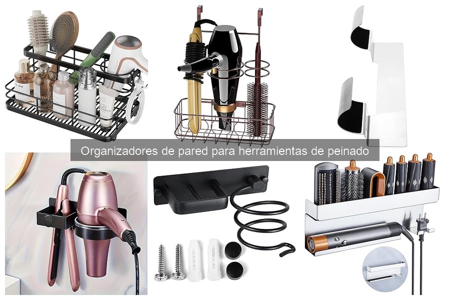 Tipos de organizadores de pared para herramientas de peinado