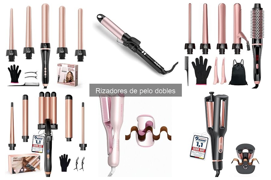 Tipos de rizadores de pelo dobles y sus características
