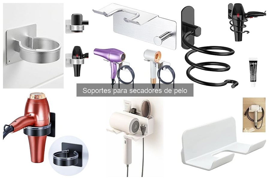 Tipos de soportes para secadores de pelo: guía completa